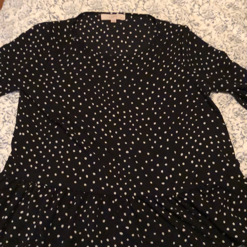 Loft polka dot blouse